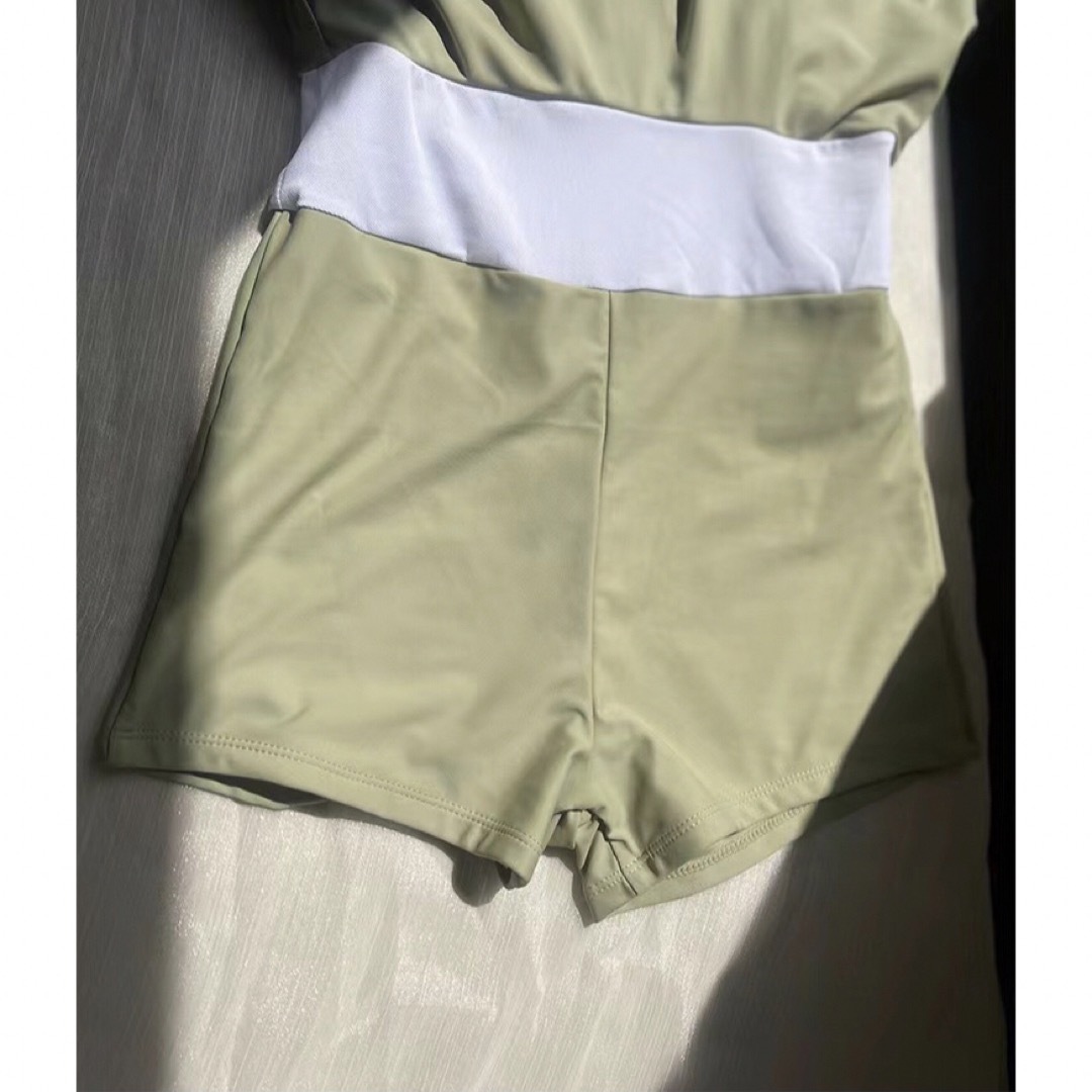 水着 レディース 韓国 ワンピース 体型カバー ワンピース水着 グリーン 夏 レディースの水着/浴衣(水着)の商品写真