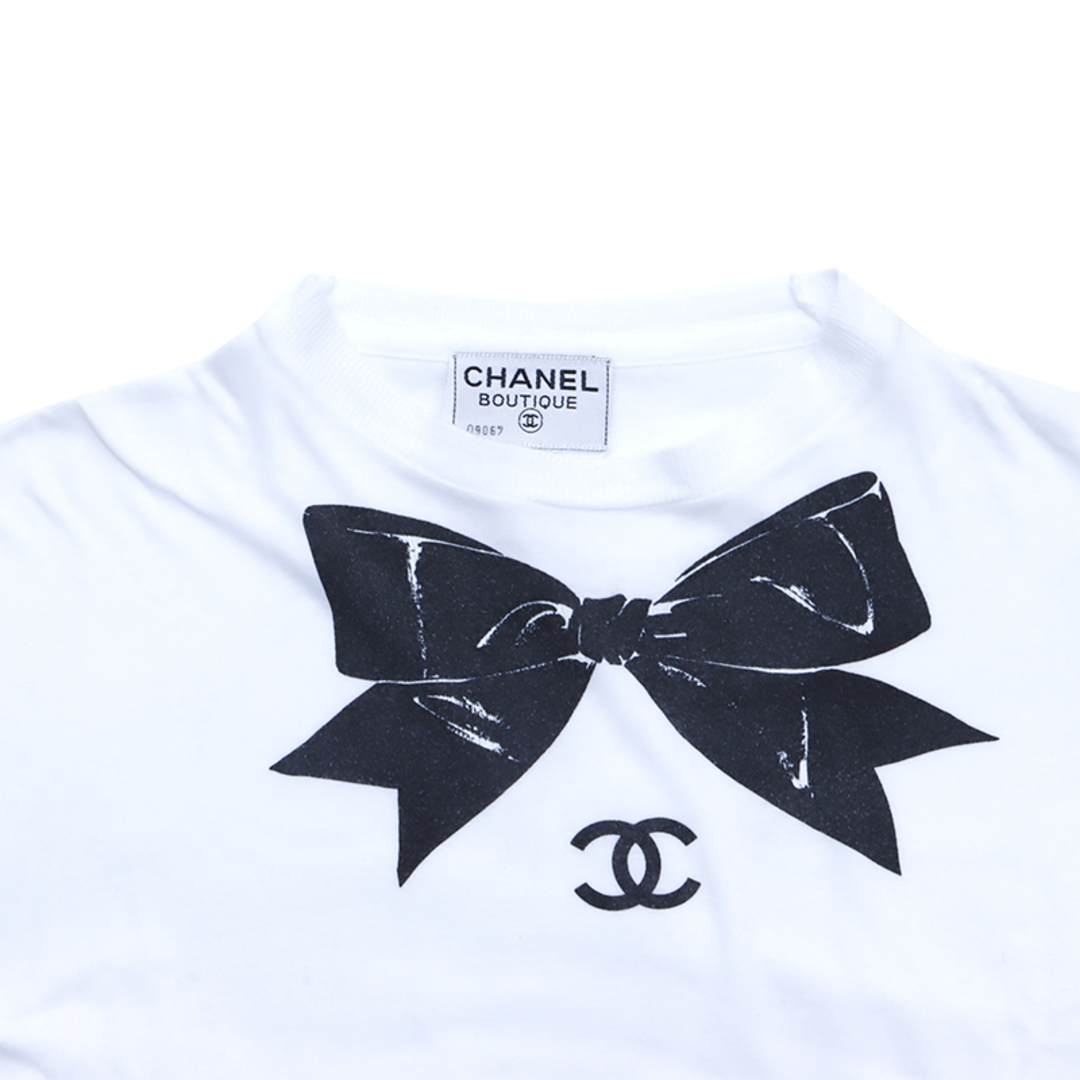 CHANEL(シャネル)のシャネル CHANEL リボン 1990年 半袖Ｔシャツ コットン レディースのトップス(Tシャツ(半袖/袖なし))の商品写真