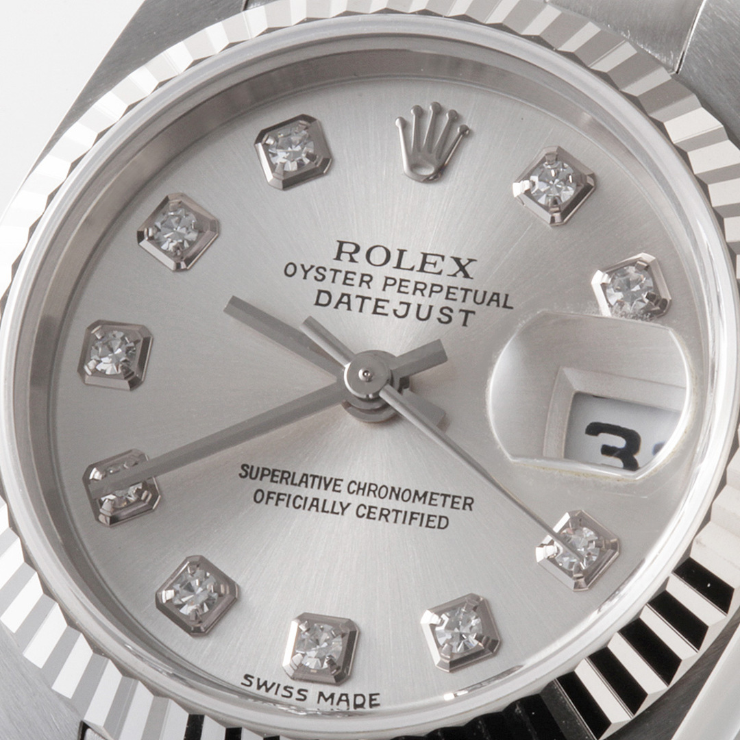 ROLEX(ロレックス)のロレックス デイトジャスト 10Pダイヤ 79174G シルバー 5列 ジュビリーブレス F番 レディース 中古 腕時計 レディースのファッション小物(腕時計)の商品写真