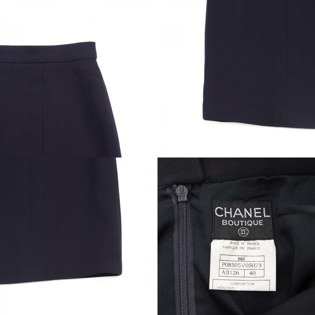 CHANEL(シャネル)のシャネル CHANEL グリポア ボタン スカート セットアップSize:40 スーツ レディースのフォーマル/ドレス(スーツ)の商品写真