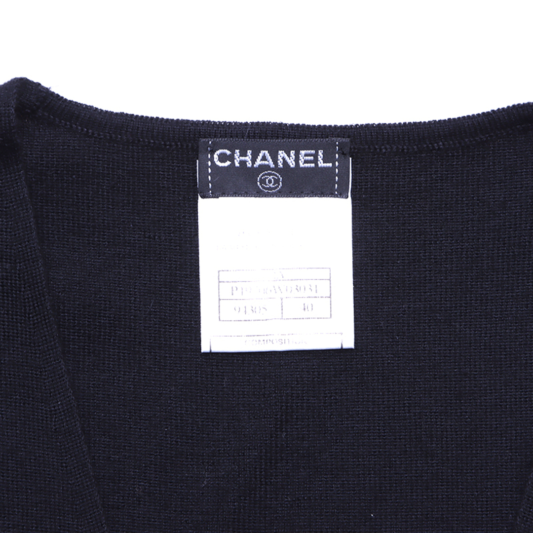 CHANEL(シャネル)のシャネル CHANEL カシミア ニット ファー Size:40 2002年 半袖シャツ レディースのトップス(シャツ/ブラウス(半袖/袖なし))の商品写真