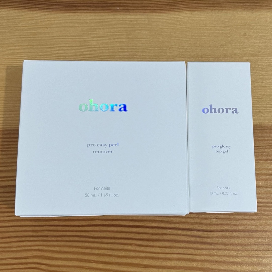 ohora(オホーラ)のohora  2点セット　リムーバー　トップジェル コスメ/美容のネイル(ネイルトップコート/ベースコート)の商品写真