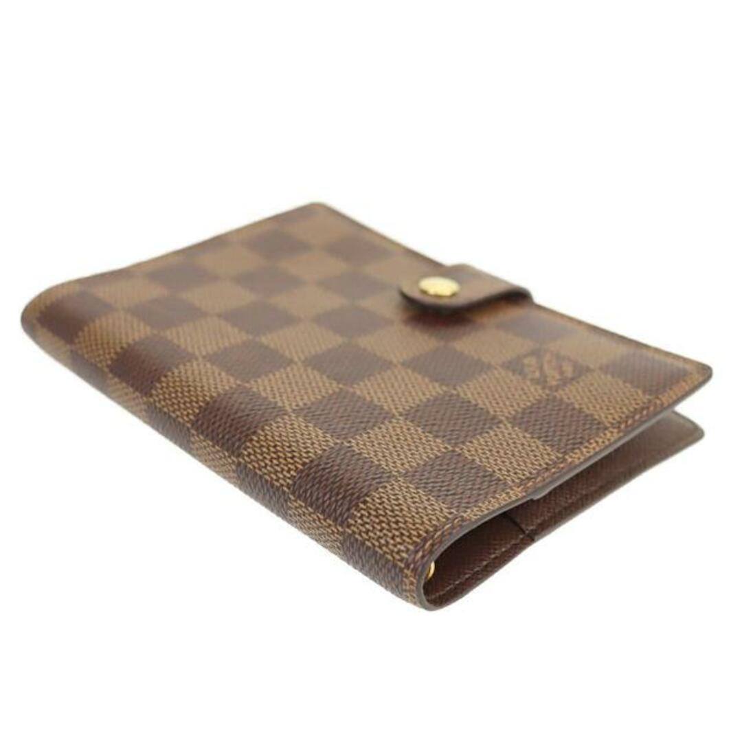 LOUIS VUITTON(ルイヴィトン)のルイヴィトン 手帳カバー アジェンダ PM R20700 中古 ダミエ エベヌ ブラウン レザー LOUIS VUITTON 【中古】 | ステーショナリー ビジネスシーン 茶 シンプル 定番 ルイビトン LV ブランド小物 SAランク メンズのファッション小物(手帳)の商品写真