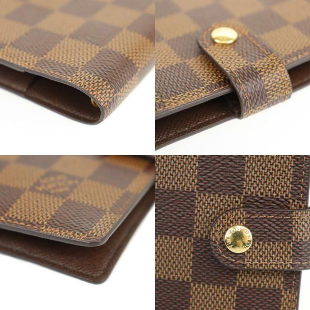 LOUIS VUITTON(ルイヴィトン)のルイヴィトン 手帳カバー アジェンダ PM R20700 中古 ダミエ エベヌ ブラウン レザー LOUIS VUITTON 【中古】 | ステーショナリー ビジネスシーン 茶 シンプル 定番 ルイビトン LV ブランド小物 SAランク メンズのファッション小物(手帳)の商品写真