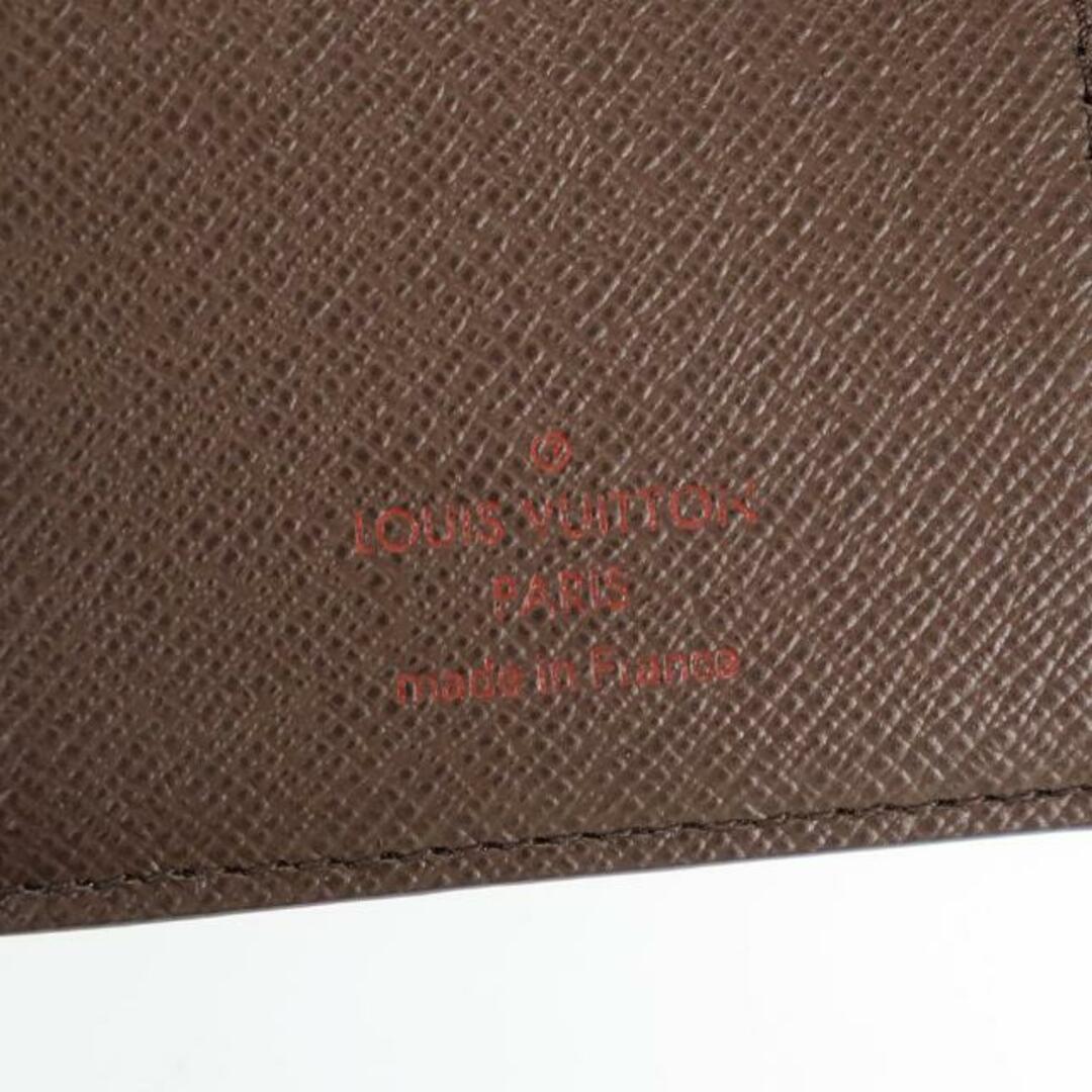 LOUIS VUITTON(ルイヴィトン)のルイヴィトン 手帳カバー アジェンダ PM R20700 中古 ダミエ エベヌ ブラウン レザー LOUIS VUITTON 【中古】 | ステーショナリー ビジネスシーン 茶 シンプル 定番 ルイビトン LV ブランド小物 SAランク メンズのファッション小物(手帳)の商品写真