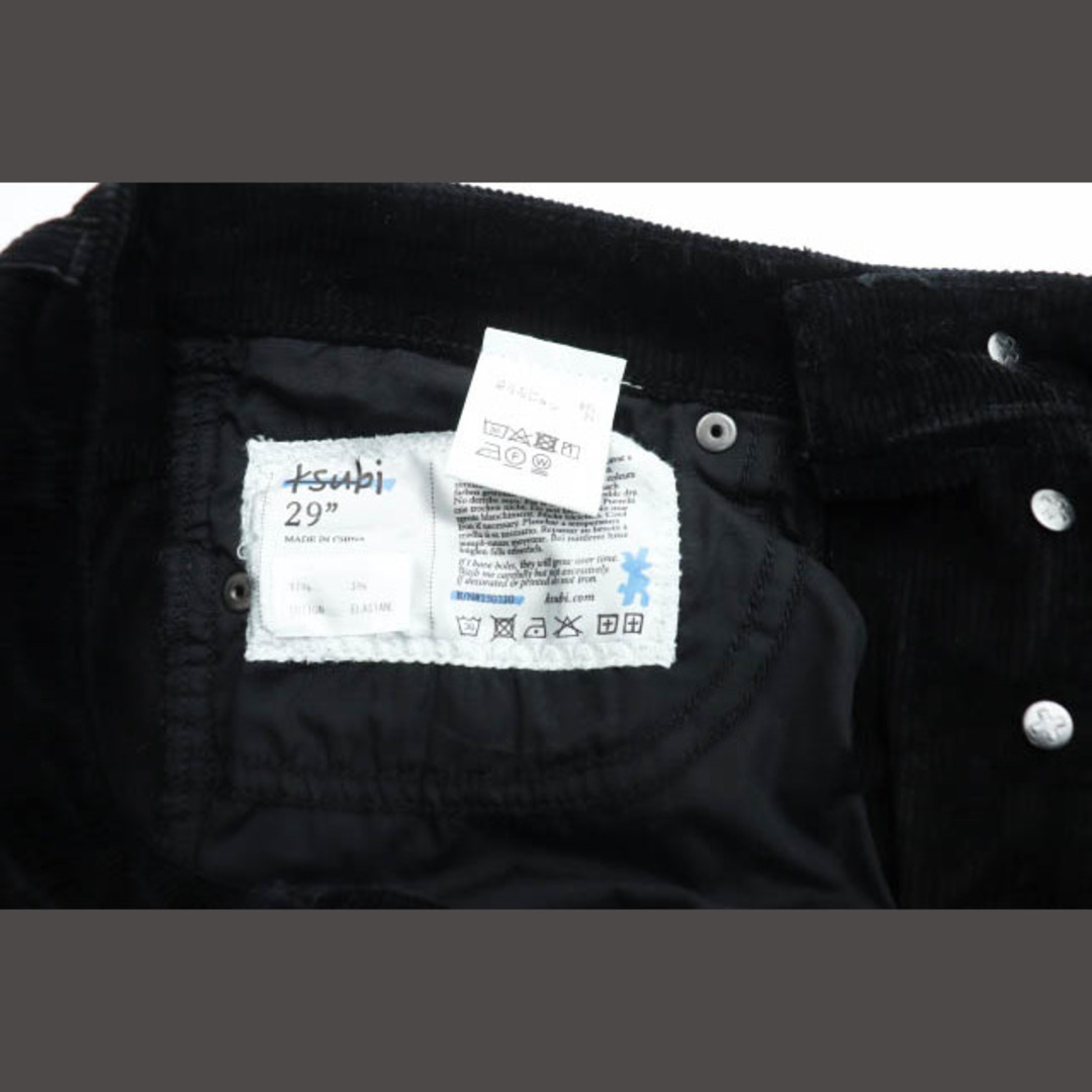 ksubi(スビ)のスビ × ロンハーマン 十字 刺繍 コーデュロイ パンツ 29 黒 ブラック ● メンズのパンツ(スラックス)の商品写真