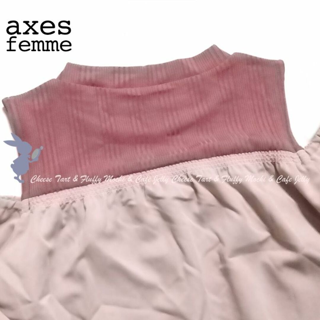 axes femme POETIQUE(アクシーズファムポエティック)のaxes femme POETIQUE リボンデザイン肩あきワンピース ピンク レディースのワンピース(ひざ丈ワンピース)の商品写真