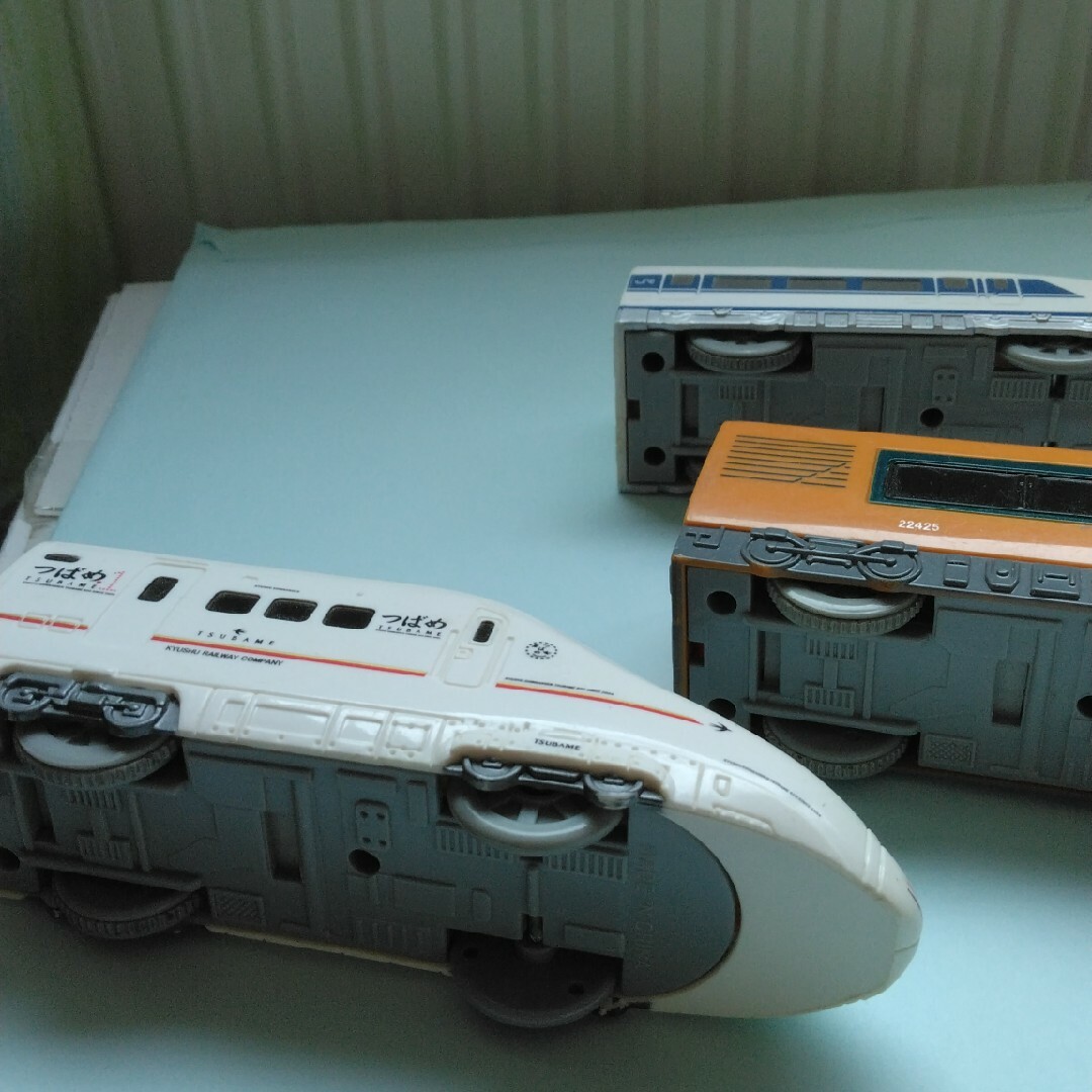 電車のおもちゃ3点セット エンタメ/ホビーのおもちゃ/ぬいぐるみ(鉄道模型)の商品写真