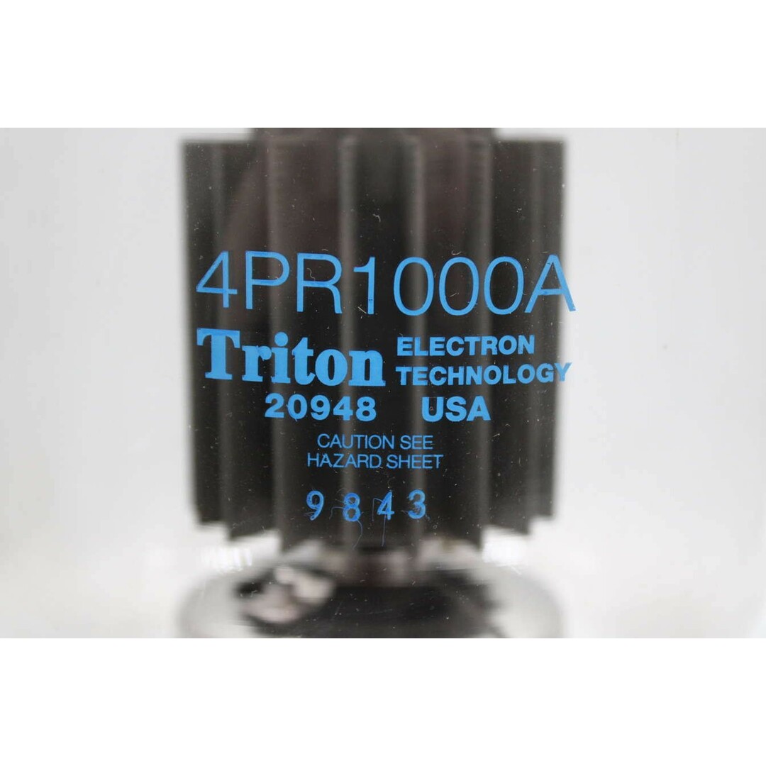 ジャンク Triton 真空管 4Pr1000A 20948 9843 ITVJIJZZ4TVS-YR-Z01-byebye スマホ/家電/カメラのオーディオ機器(アンプ)の商品写真