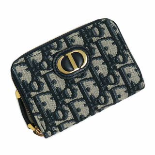 Christian Dior - クリスチャンディオール 30 Montaigne Voyageur スモール ジップ コインケース 小銭入れ 財布 ディオール オブリーク ジャカード レザー ネイビー 紺 ゴールド金具 S2155UTZQ M928 Christian Dior（新品・未使用品）