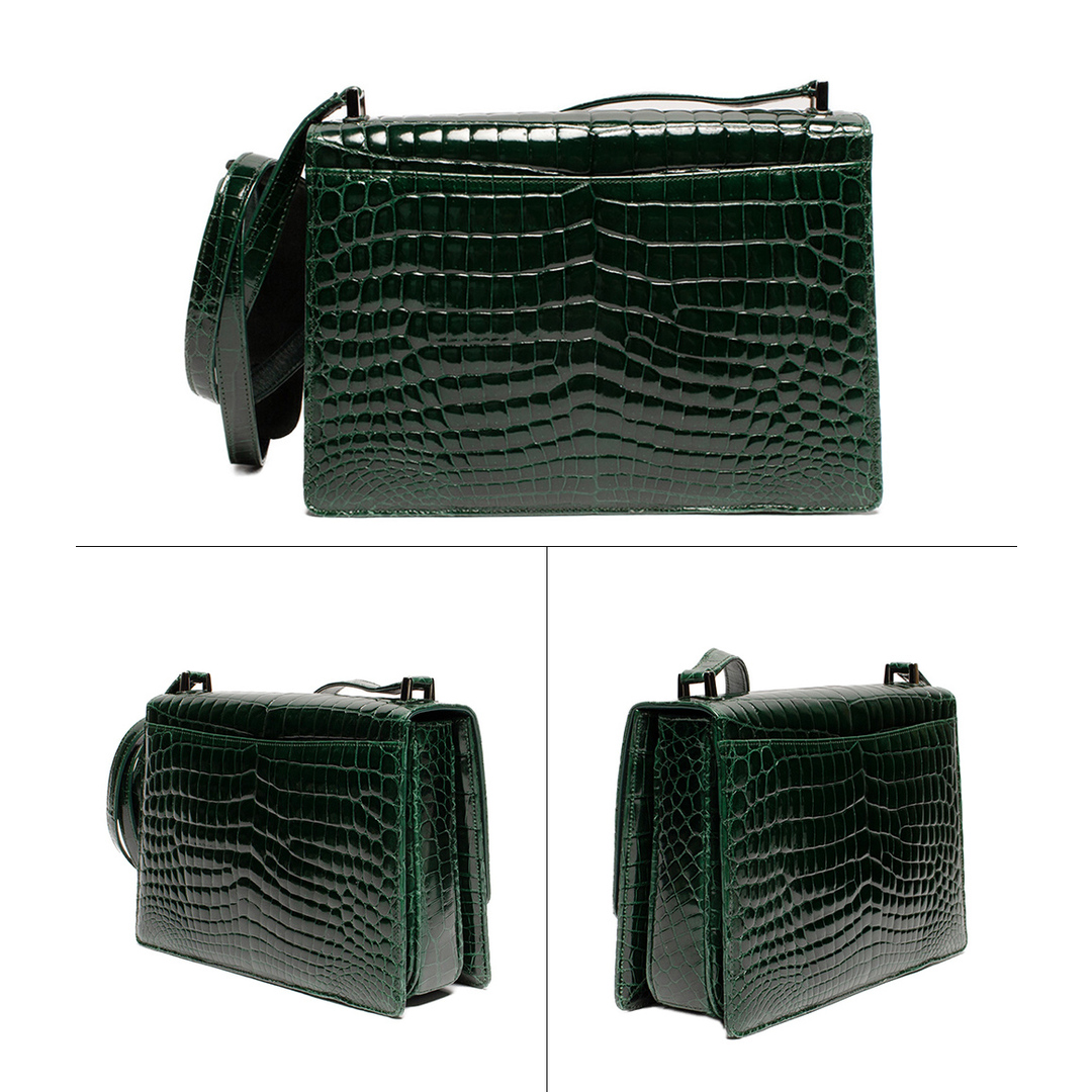 COMTESSE - コンテス COMTESSE レザーショルダーバッグ クロコ COMTESSE - コンテス COMTESSE レザーショルダーバッグ クロコ