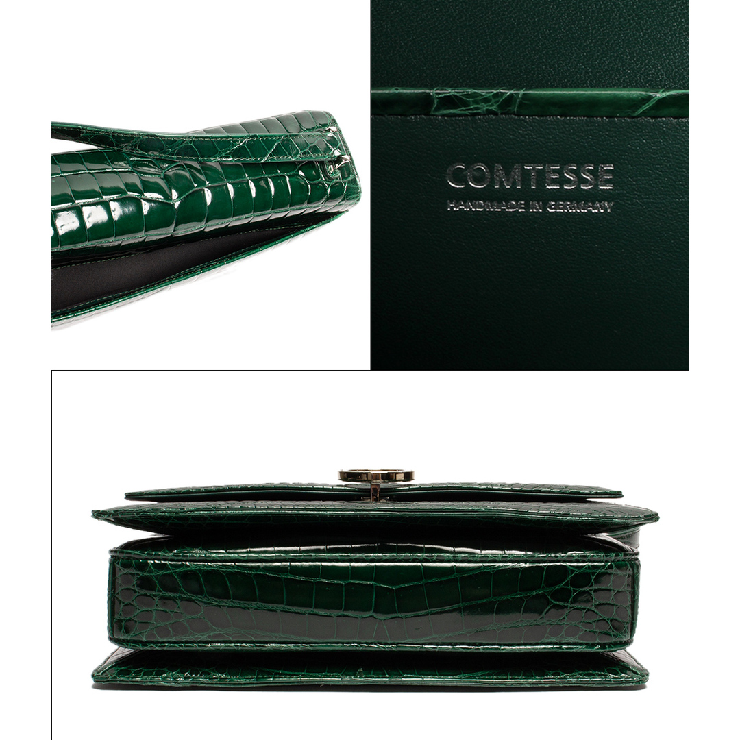 COMTESSE - コンテス COMTESSE レザーショルダーバッグ クロコ COMTESSE - コンテス COMTESSE レザーショルダーバッグ クロコ