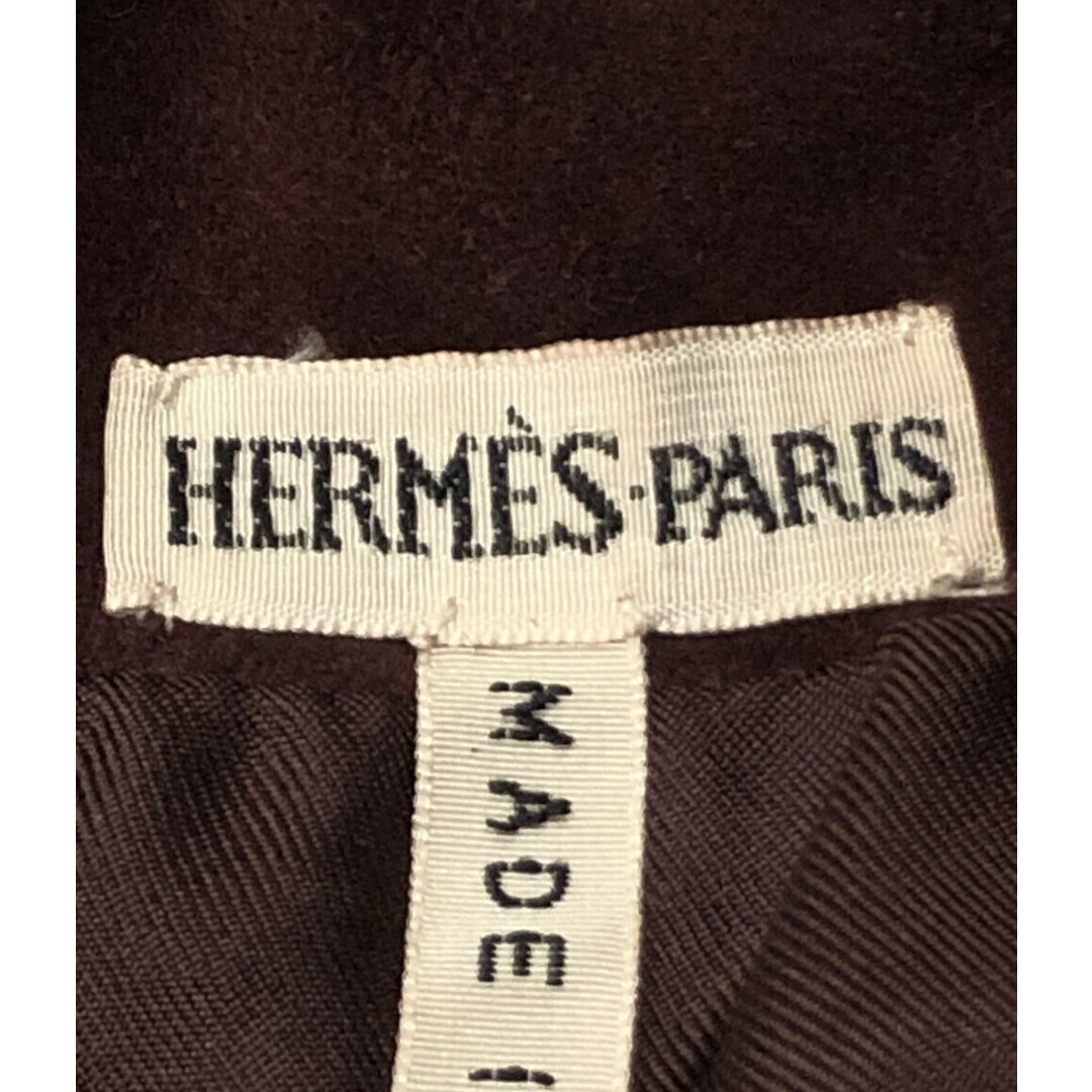 Hermes(エルメス)のエルメス HERMES レザーノースリーブワンピース    レディース 36 レディースのトップス(ベスト/ジレ)の商品写真