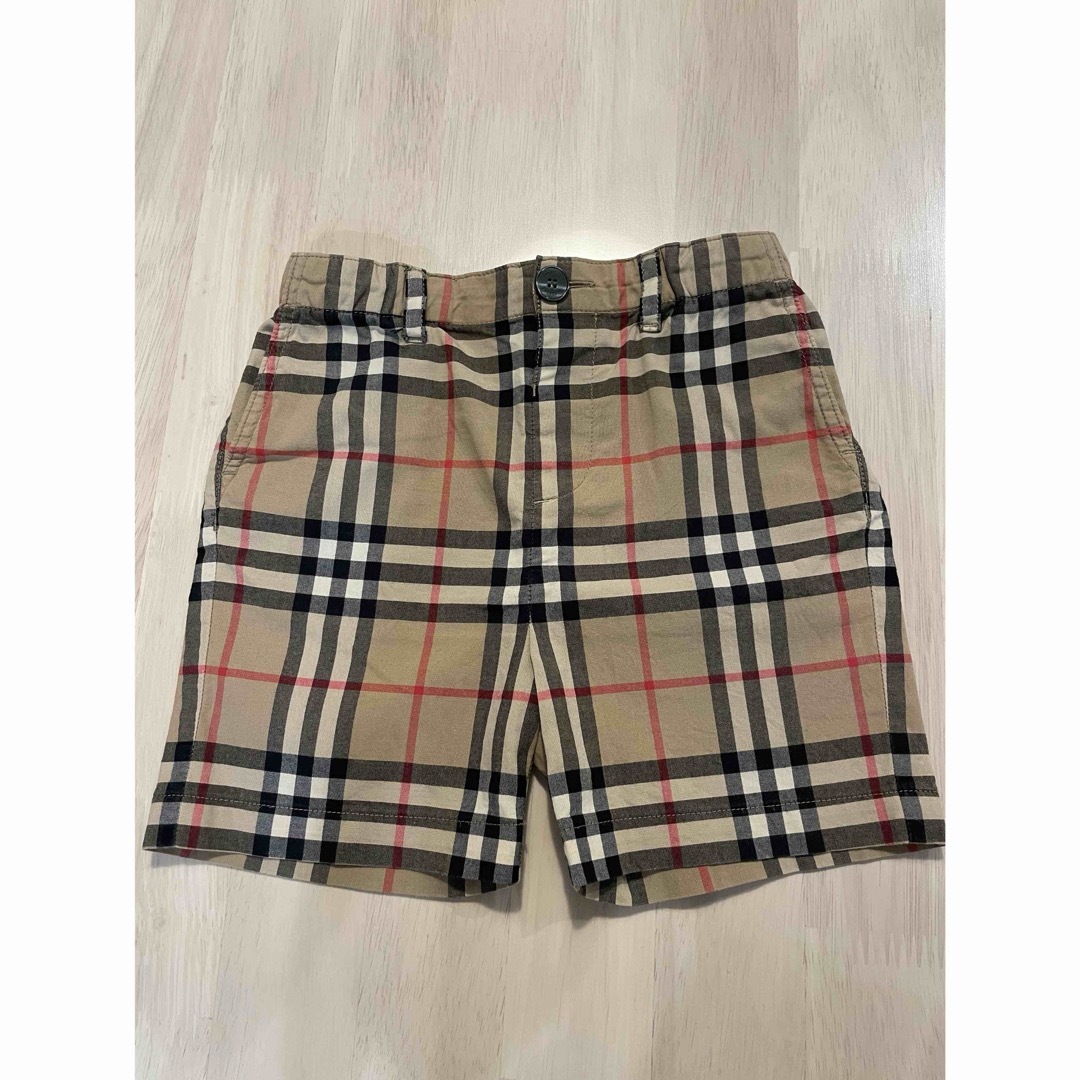 BURBERRY - 2Y/92cm BURBERRY ショートパンツ チェック ロゴ 