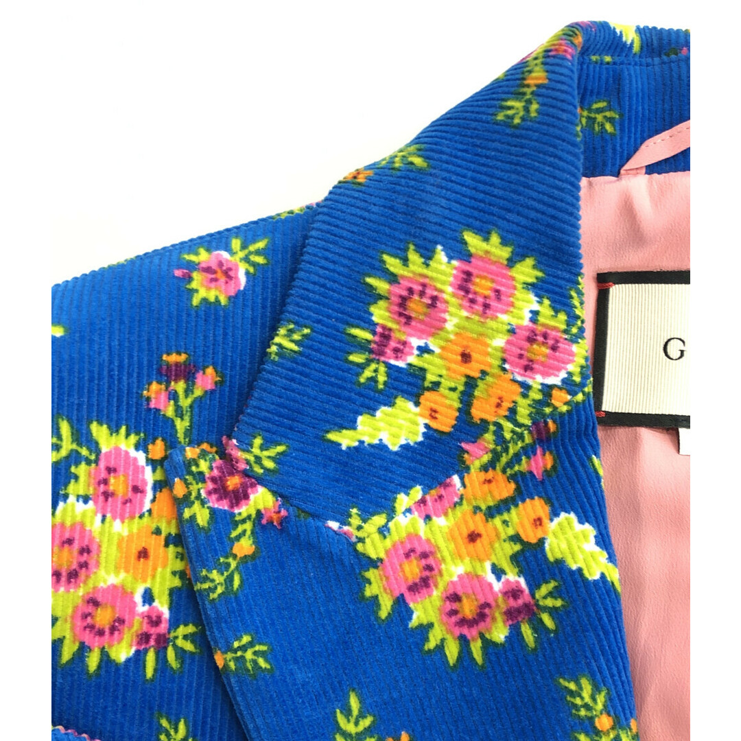 Gucci(グッチ)の美品 グッチ GUCCI コーデュロイジャケット 花柄    レディース 38 レディースのジャケット/アウター(テーラードジャケット)の商品写真