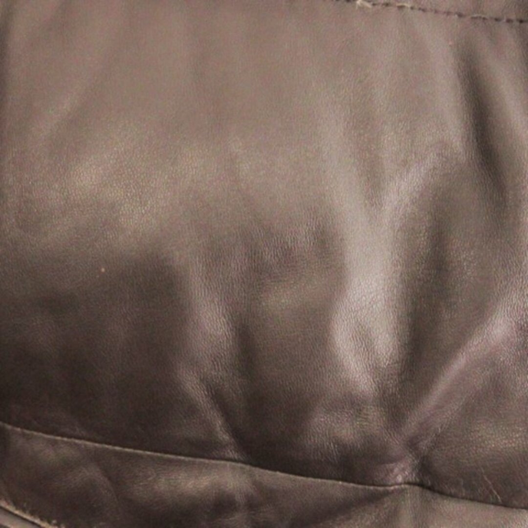 Paul Smith(ポールスミス)のポールスミス ラムレザー ダウンジャケット ジップアップ ブラウン系 L メンズのジャケット/アウター(ダウンジャケット)の商品写真