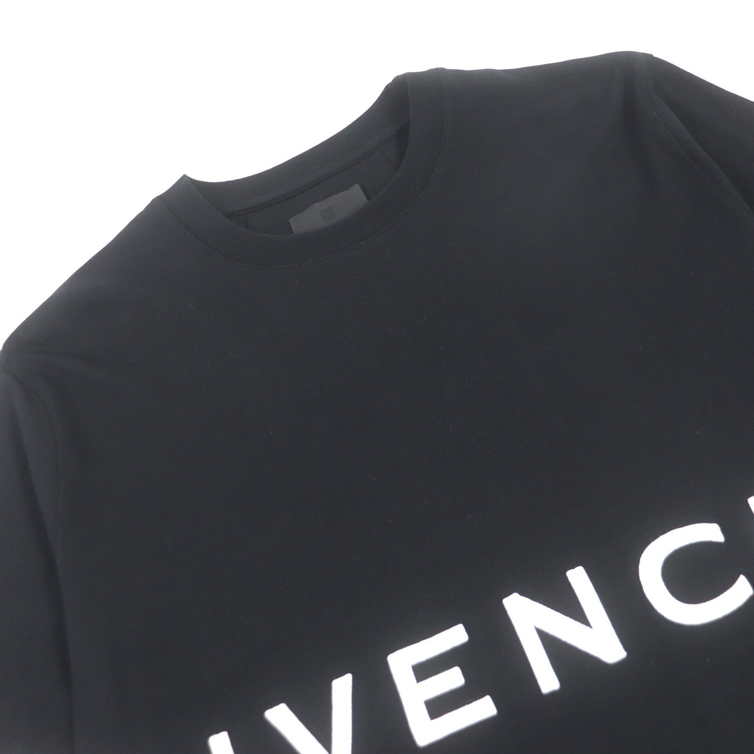 GIVENCHY(ジバンシィ)の美品 GIVENCHY ジバンシィ 22SS BM716B3Y6B コットン 4Gロゴ エンブロイダリー SLIM FIT カットソー 半袖Ｔシャツ ブラック L 正規品 メンズ メンズのトップス(Tシャツ/カットソー(半袖/袖なし))の商品写真