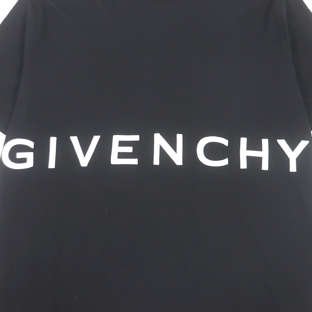 GIVENCHY(ジバンシィ)の美品 GIVENCHY ジバンシィ 22SS BM716B3Y6B コットン 4Gロゴ エンブロイダリー SLIM FIT カットソー 半袖Ｔシャツ ブラック L 正規品 メンズ メンズのトップス(Tシャツ/カットソー(半袖/袖なし))の商品写真