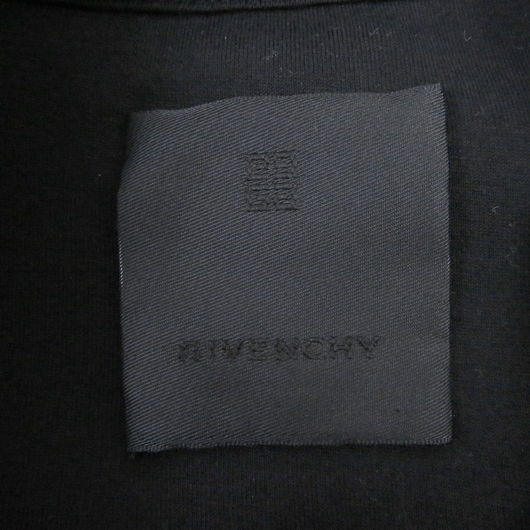 GIVENCHY(ジバンシィ)の美品 GIVENCHY ジバンシィ 22SS BM716B3Y6B コットン 4Gロゴ エンブロイダリー SLIM FIT カットソー 半袖Ｔシャツ ブラック L 正規品 メンズ メンズのトップス(Tシャツ/カットソー(半袖/袖なし))の商品写真