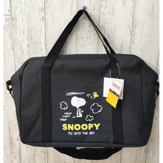 スヌーピー(SNOOPY)のスヌーピーショルダーバッグ/手提げ 黒#レディーストート#ミニボストンバッグ(その他)