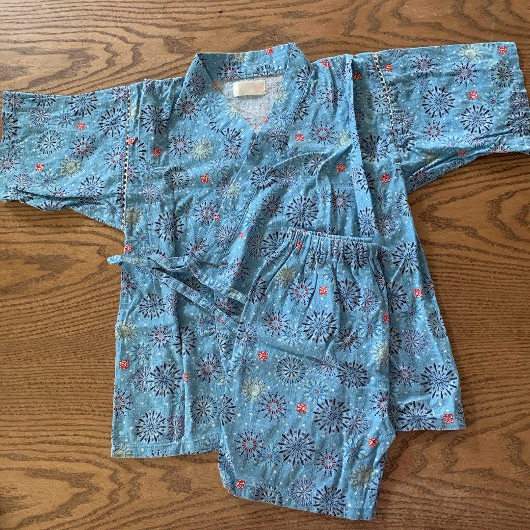 甚平　120 キッズ/ベビー/マタニティのキッズ服男の子用(90cm~)(甚平/浴衣)の商品写真