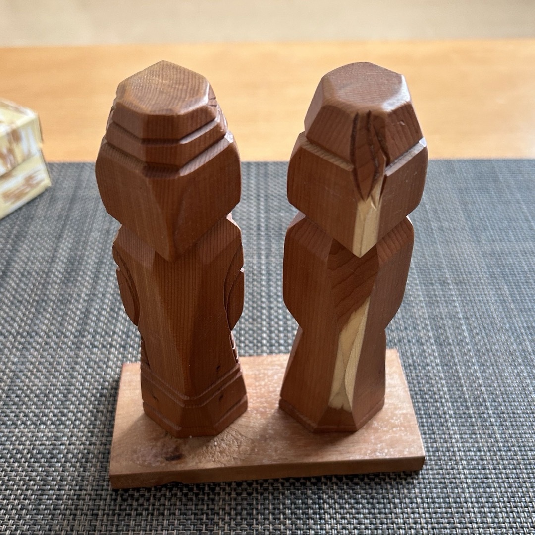 アイヌ 木彫り 置物 台付き 民芸品 郷土玩具 ニポポの通販 by アイヌ 木彫り 置物 台付き 民芸品 郷土玩具 ニポポの通販 by