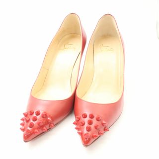 美品 Christian Louboutin ルブタン パンプス 34.5 ポインテッドトゥ トゥスタッズ レディース AN697C (ハイヒール/パンプス)