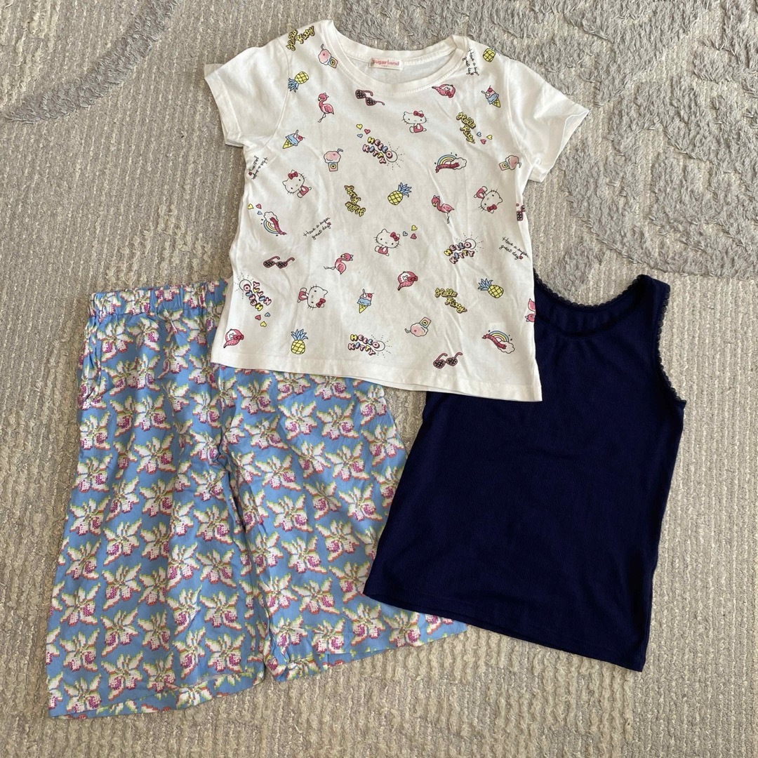 UNIQLO(ユニクロ)のUNIQLO キッズ　春夏ホームウェア　120-130 キッズ/ベビー/マタニティのキッズ服女の子用(90cm~)(その他)の商品写真