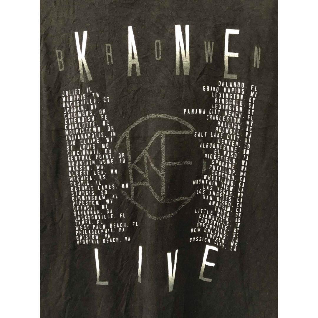 Kane Brown　ケイン・ブラウン　ツアーTシャツ　L　黒　USA古着 メンズのトップス(Tシャツ/カットソー(半袖/袖なし))の商品写真