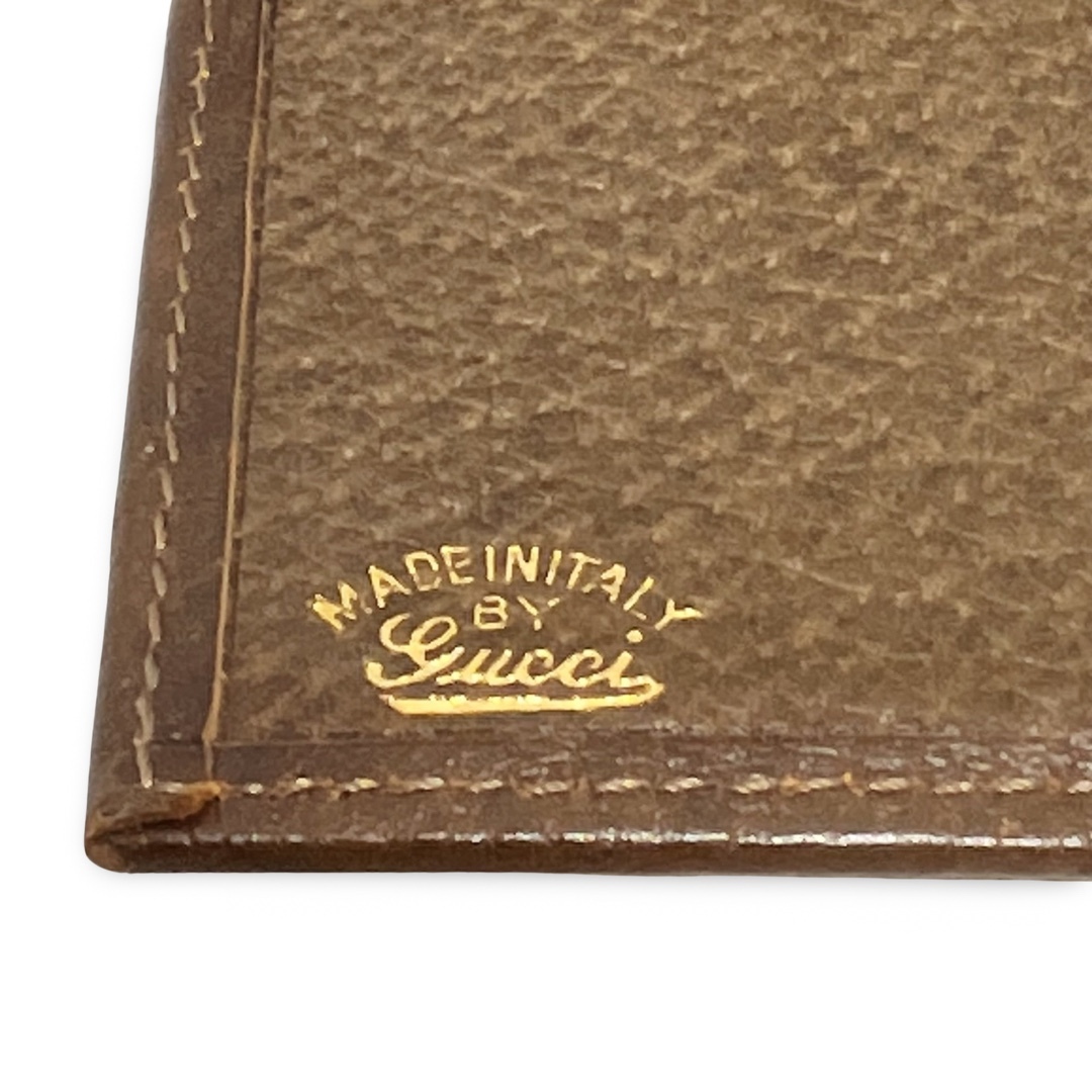 GUCCI オールドグッチ シェリーライン GG がま口 長財布 ブラウン PVC レザー GUCCI オールドグッチ シェリーライン GG がま口 長財布 ブラウン PVC レザー