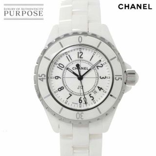 シャネル(CHANEL)のシャネル CHANEL J12 33mm H0968 レディース 腕時計 デイト ホワイト セラミック クォーツ ウォッチ VLP 90227818(腕時計)