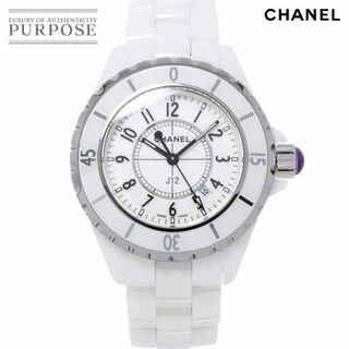 シャネル(CHANEL)のシャネル CHANEL J12 33mm H1637 50本限定 レディース 腕時計 デイト ホワイト セラミック クォーツ ウォッチ VLP 90228004(腕時計)