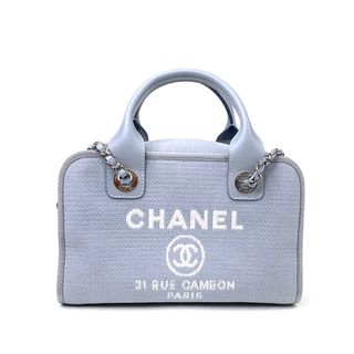 シャネル(CHANEL)のシャネル CHANEL ドーヴィル ボーリング 2WAY チェーンショルダー 2022年 ショルダーバッグ コットン(ショルダーバッグ)