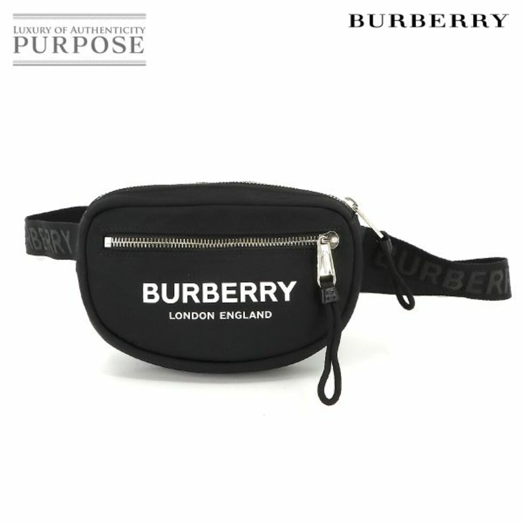 BURBERRY(バーバリー)のバーバリー BURBERRY ボディ バッグ ウエストポーチ ナイロン ブラック シルバー 金具 8021091 VLP 90226857 レディースのバッグ(ボディバッグ/ウエストポーチ)の商品写真