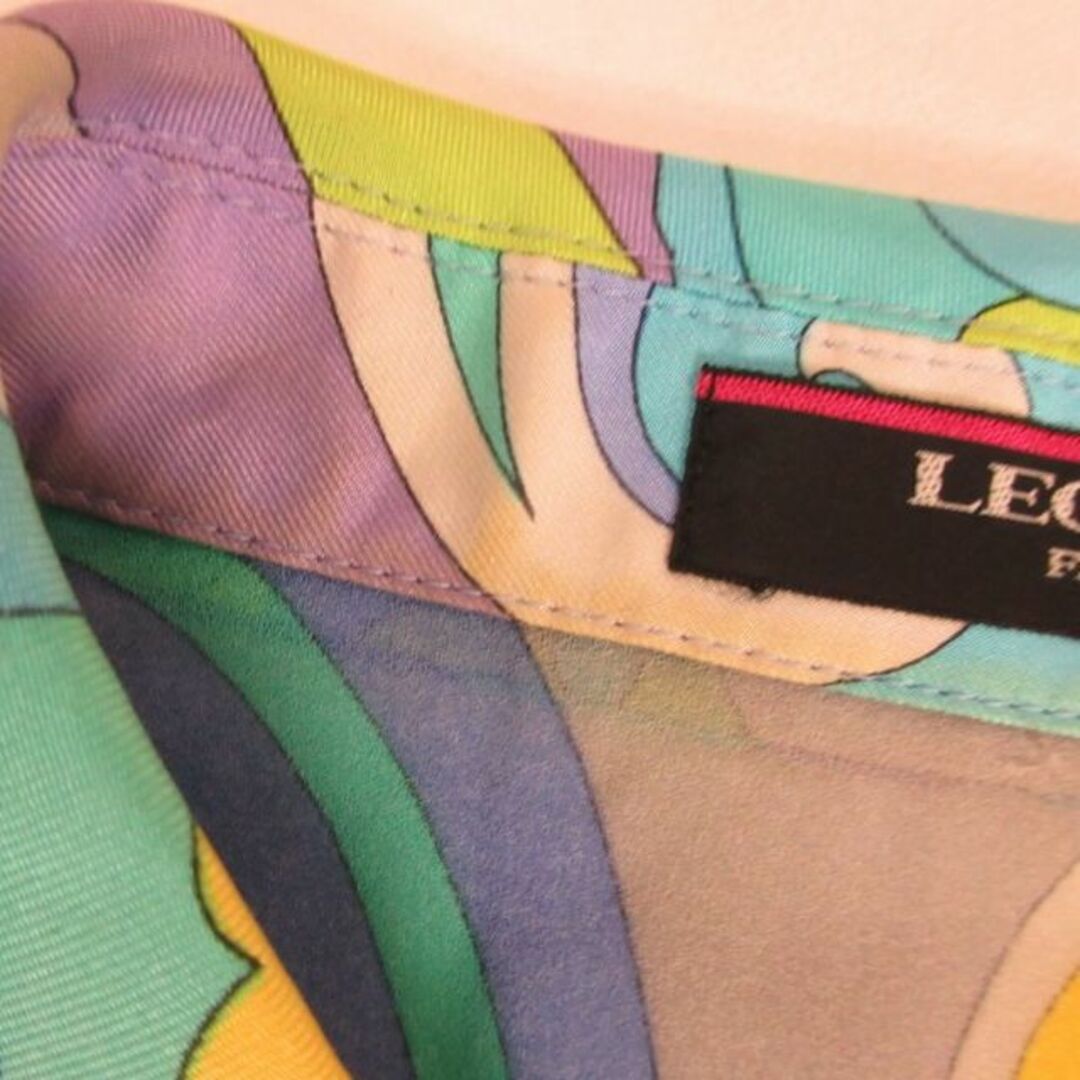 LEONARD(レオナール)のレオナール ファッション シャツ グリーン系 13AR 約L IBO48 レディースのトップス(シャツ/ブラウス(長袖/七分))の商品写真