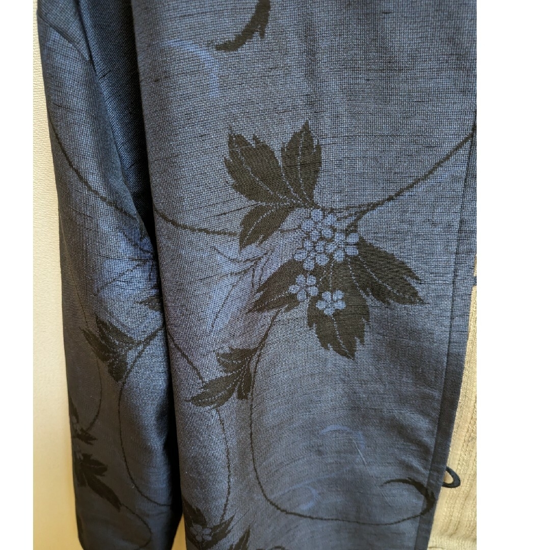 お値下げ中　着物リメイク　ノーカラーコート　紬　FREE SIZE レディースのジャケット/アウター(ノーカラージャケット)の商品写真