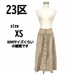 【XS(34)】23ku 23区 レディース フレアスカート 薄手 春夏(ひざ丈スカート)