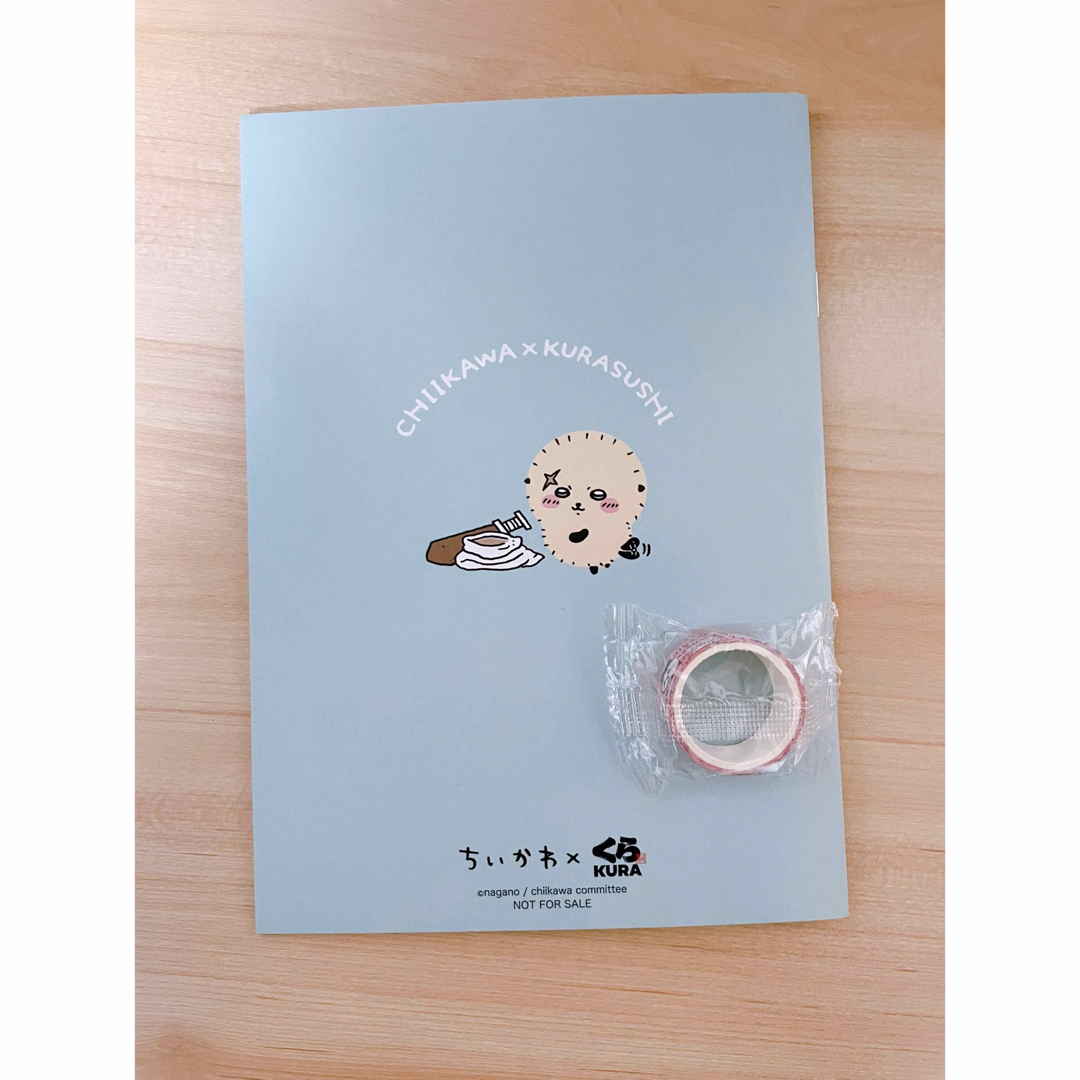 ちいかわ　くら寿司　ノート　マスキングテープ エンタメ/ホビーのおもちゃ/ぬいぐるみ(キャラクターグッズ)の商品写真