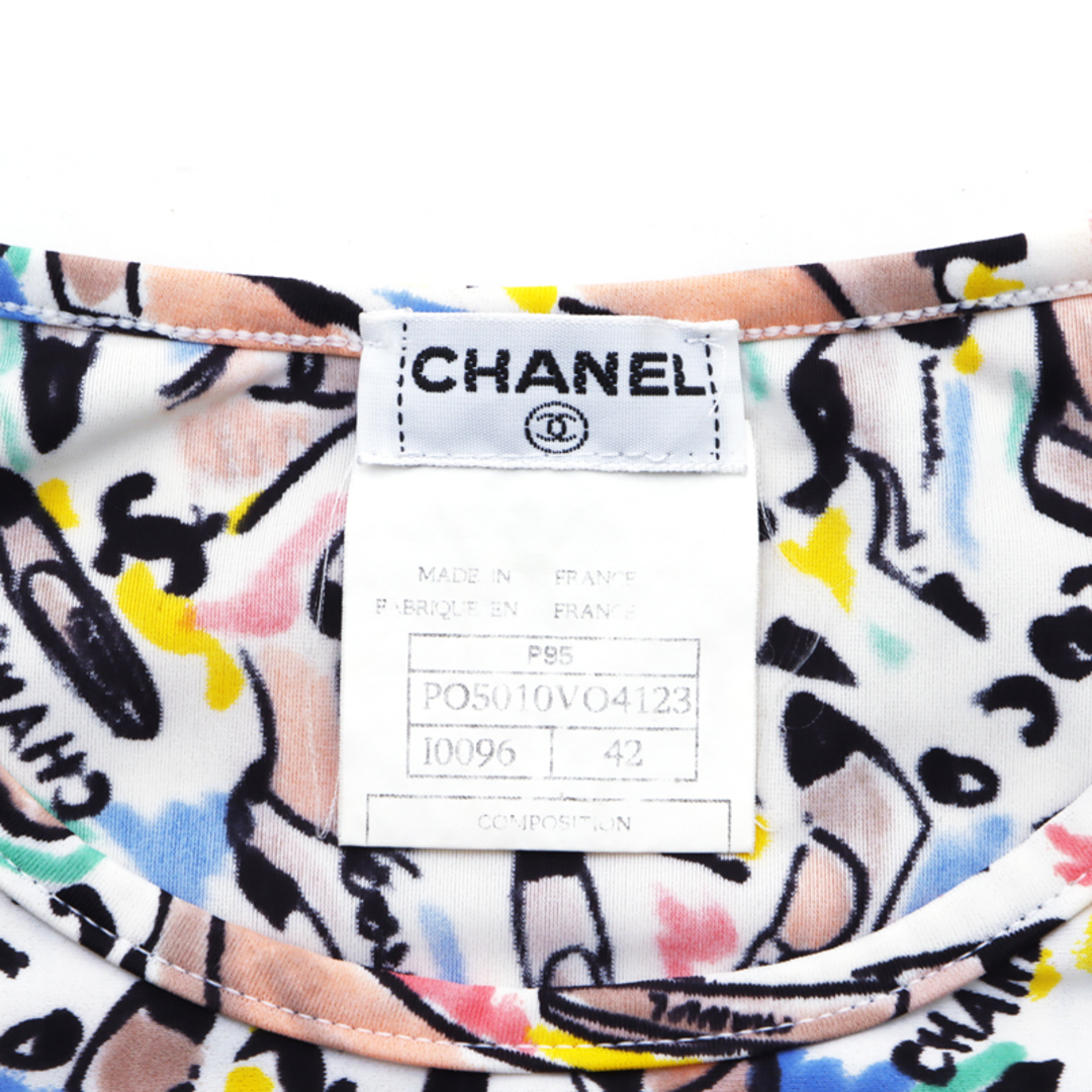 CHANEL(シャネル)のシャネル CHANEL ココマーク パンプス柄 P95 半袖Ｔシャツ レディースのトップス(Tシャツ(半袖/袖なし))の商品写真