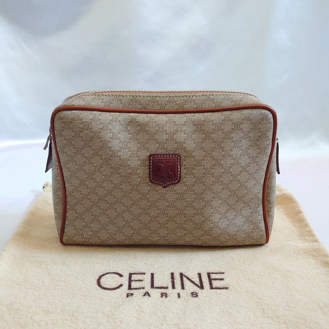 celine(セリーヌ)の美品 CELINE マカダム柄 ポーチ レディースのファッション小物(ポーチ)の商品写真