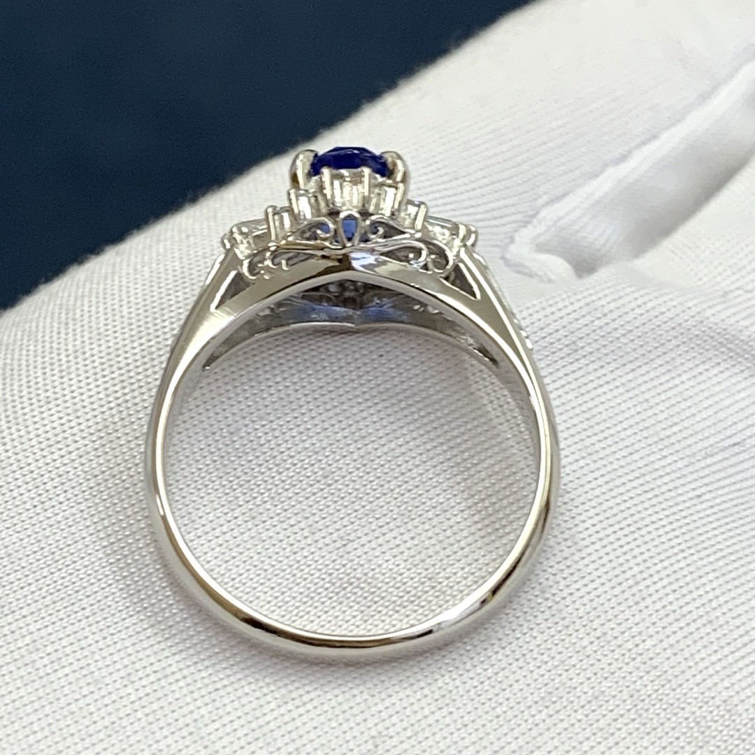 Pt900 サファイア　1.12 ダイヤモンド　0.31 リング　指輪 レディースのアクセサリー(リング(指輪))の商品写真