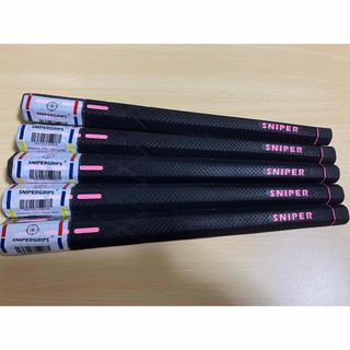 SNIPER☆スナイパーゴルフグリップ☆六角☆ブラック/ピンク5本　新品未使用品(その他)