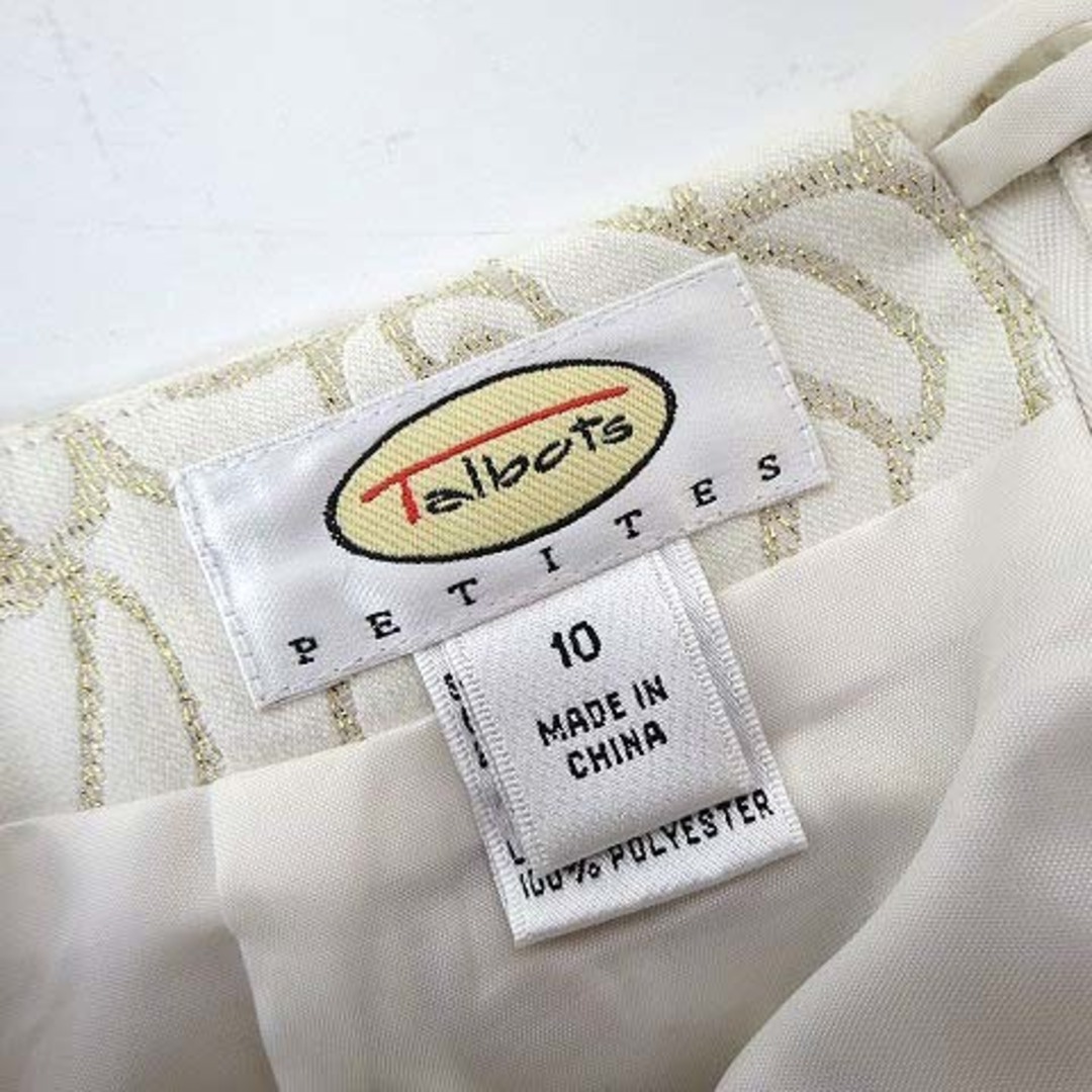 TALBOTS(タルボット)のタルボット タイトスカート 花柄 薔薇 ラメ 刺繍 シルク 絹 スリット  L レディースのスカート(ひざ丈スカート)の商品写真