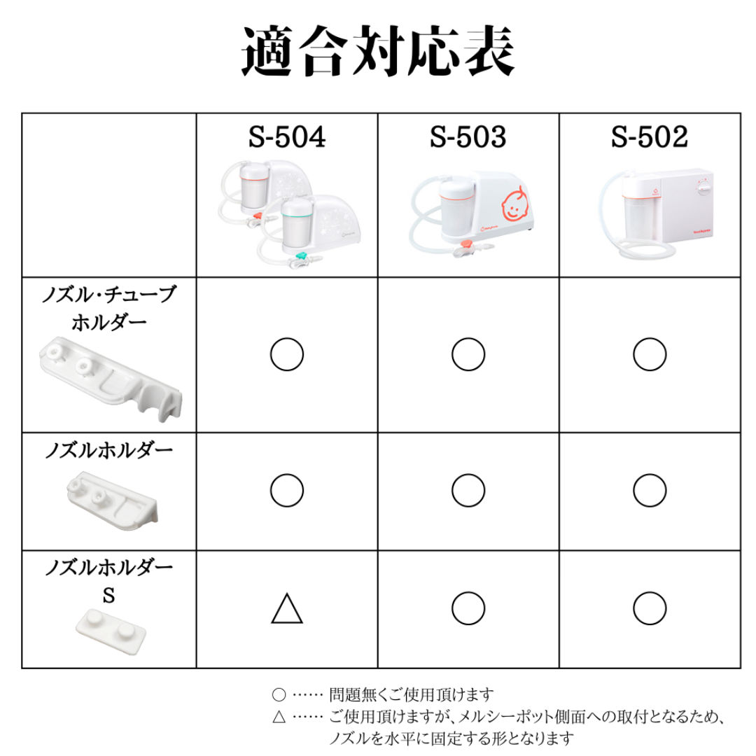 メルシーポット ノズル・チューブホルダー ノズルとチューブ（ホース）を本体に固定 キッズ/ベビー/マタニティの洗浄/衛生用品(鼻水とり)の商品写真