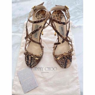 ジミーチュウ(JIMMY CHOO)のJIMMY CHOO ジミーチュウ サンダル パイソン 37 1/2(サンダル)