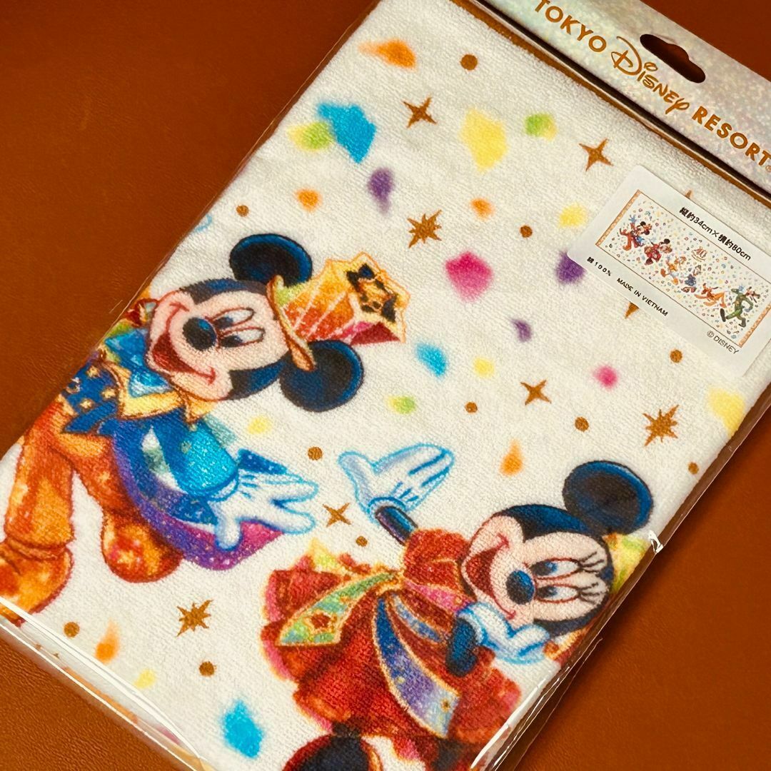 Disney(ディズニー)のディズニー フェイスタオル 40周年 グランドフィナーレ エンタメ/ホビーのおもちゃ/ぬいぐるみ(キャラクターグッズ)の商品写真