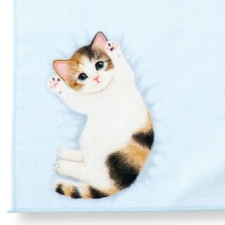 フェリシモ(FELISSIMO)のフェリシモ 猫部 タオル ハンカチ（ミケ）子猫 猫 ネコ ねこ(その他)