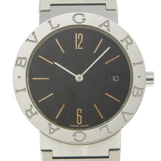 ブルガリ(BVLGARI)の【BVLGARI】ブルガリ ブルガリブルガリ BB33SS ステンレススチール クオーツ アナログ表示 メンズ 黒文字盤 腕時計(腕時計(アナログ))