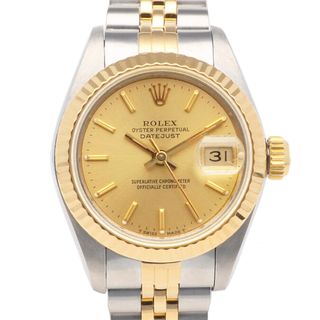 ロレックス(ROLEX)のロレックス デイトジャスト オイスターパーペチュアル 腕時計 時計 ステンレススチール 69173 自動巻き レディース 1年保証 ROLEX  中古(腕時計)