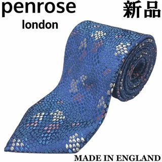 バーニーズニューヨーク(BARNEYS NEW YORK)の【新品◆英国製】Penrose ペンローズ シルク ネクタイ 花びらモチーフ 8(ネクタイ)